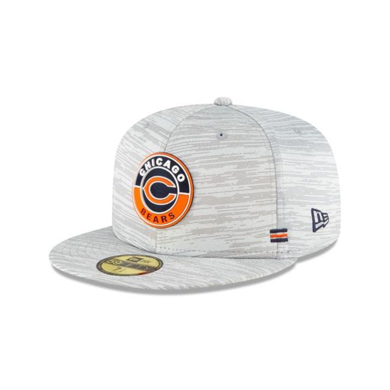 NFL Chicago Bears Official Fall Sideline 59Fifty Fitted (OMA7926) - Grey New Era Caps